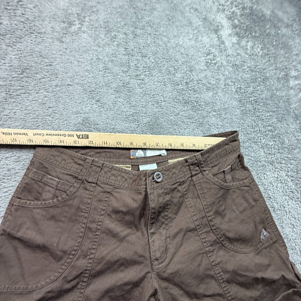 Vintage Y2K Nike ACG Womens Ripstop Roll Tab Shorts Size 8 Brown Outdoor Hiking - Picture 7 of 7
